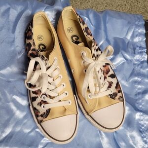 Leopard Print Tan Women's Sneakers